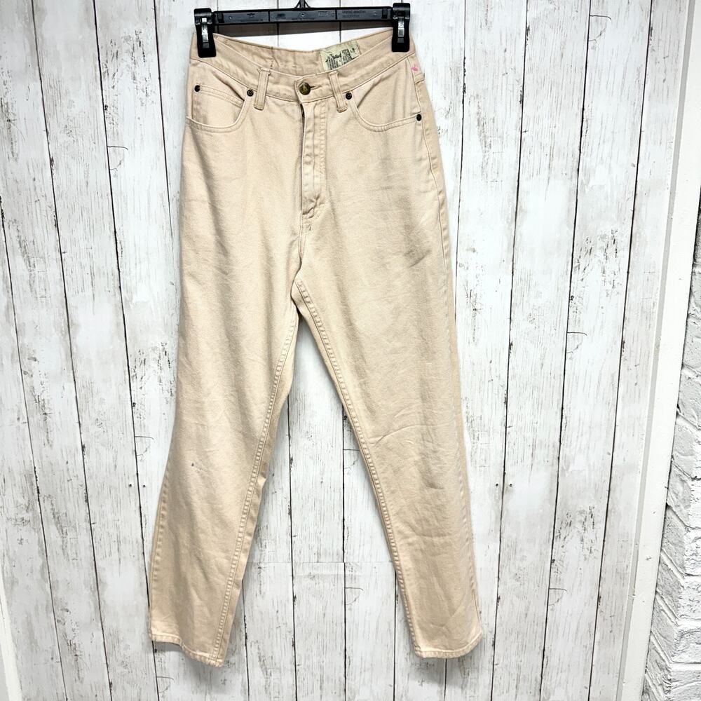 Eddie Bauer‎ Jeans Women 6 Cream Relaxed Straight Cotton 5-Pocket Design Utility